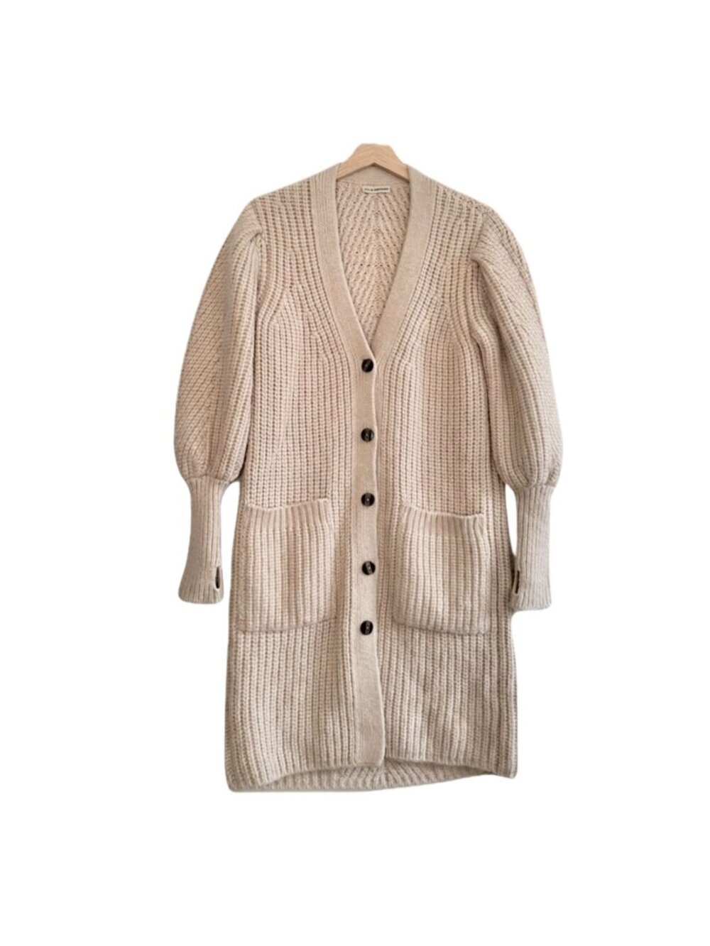 Ulla Johnson Aidan Cardigan,Baby Alpaca, Limestone Size P